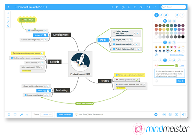 Mind map your projects with MindMeister